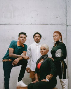 Misa with her kids Niko Brim, Justin Combs and Madison Brim wearing The Remix Shop by Misa Hylton assortment