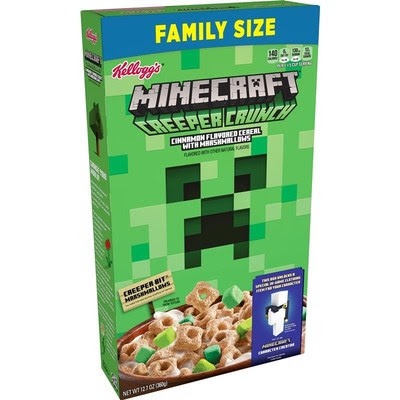 Kellogg’s Minecraft Creeper Crunch Cereal